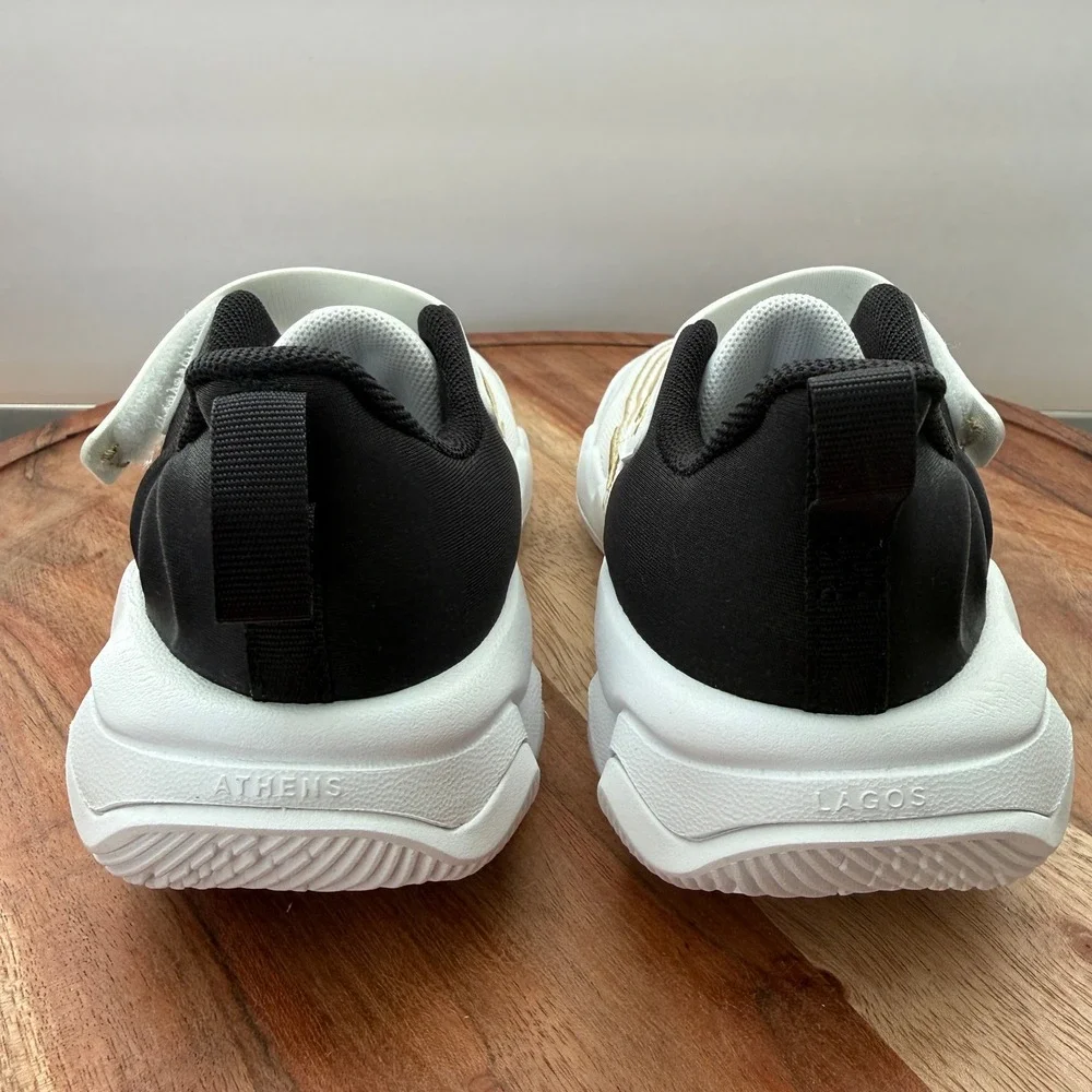 Nike Giannis Immortality 3 Kids Basketball Shoes White Black Gold FZ6733-100 11C